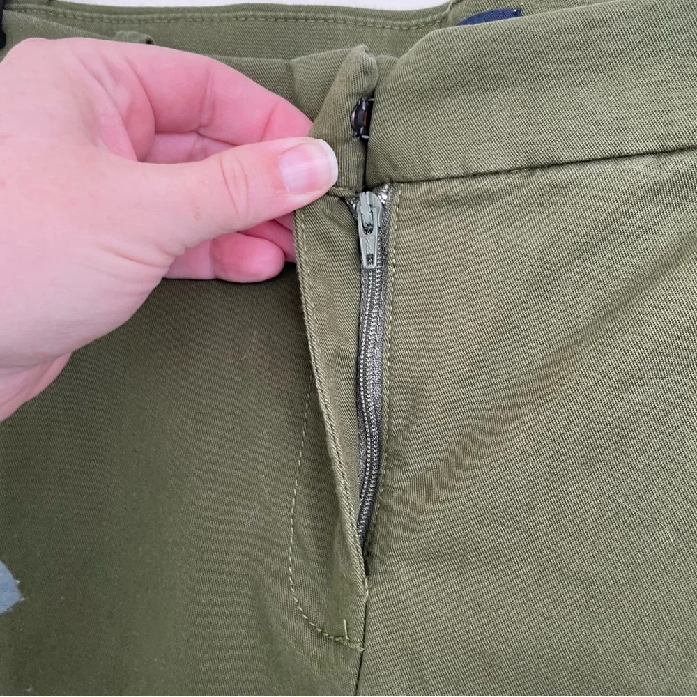 J Crew Mercantile Effortless Slim Crop Chino Pant Green 4 Preppy Utility J9743